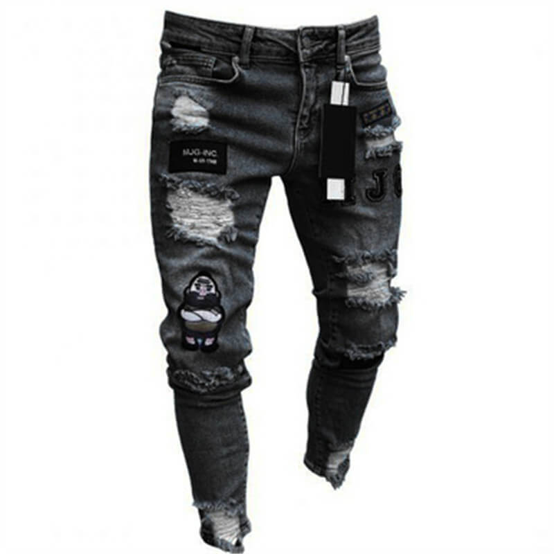 Wholesale S-4XL Men Fashion Hole Design Jeans