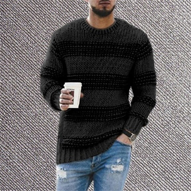 Wholesale S-2XL Men Fashion Stripe Knitted Sweater