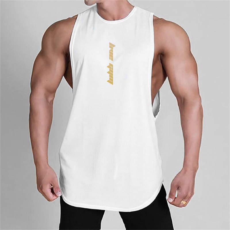 Wholesale M-3XL Men Casual Letter Printed Tank Top