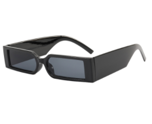 Wholesale Men Punk Wide Temple Small Square Sunglasses