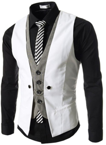 Wholesale Men Fashion Solid Color Slim Fit Vest