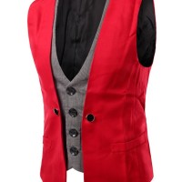 Wholesale Men Fashion Solid Color Slim Fit Vest