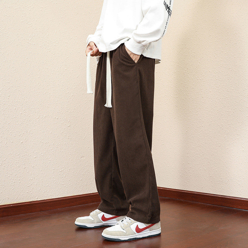 Wholesale Men'S Fashion Loose Straight Corduroy Pants Sports Trousers