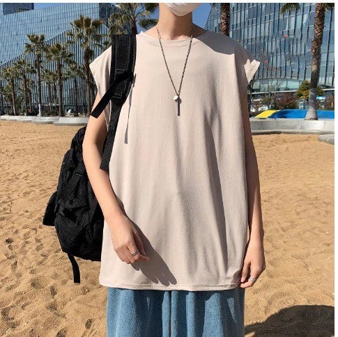 Wholesale Men'S Casual Loose Solid Color Sports Vest