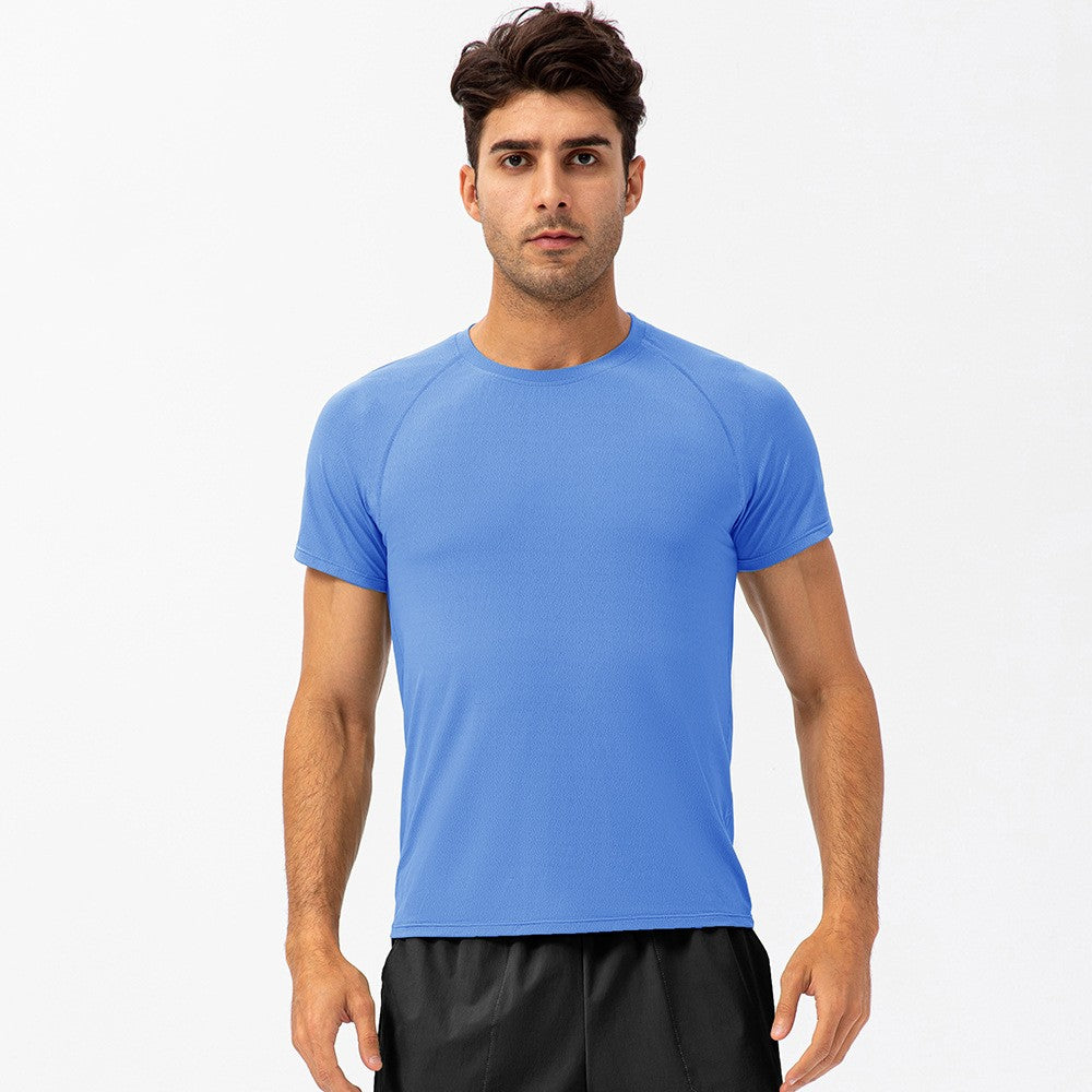 Wholesale Men'S Casual Basic Loose Running Quick-Drying Round Neck Short-Sleeved T-Shirt