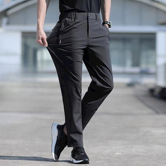 Wholesale Men Casual Straight Quick-Drying Elastic Large Size Loose Trousers