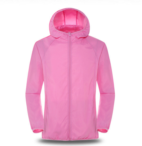 Wholesale Unisex Fashion Solid Color Weatherproof Hooded Track Jacket