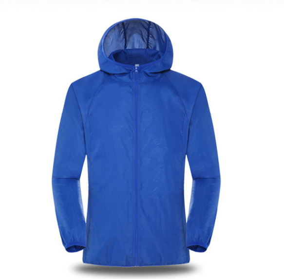 Wholesale Unisex Fashion Solid Color Weatherproof Hooded Track Jacket