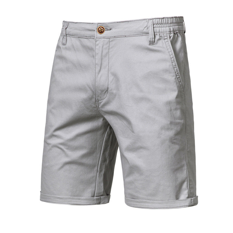 Wholesale Men Ivy Style Basic Simple Solid Color Straight Casual Shorts