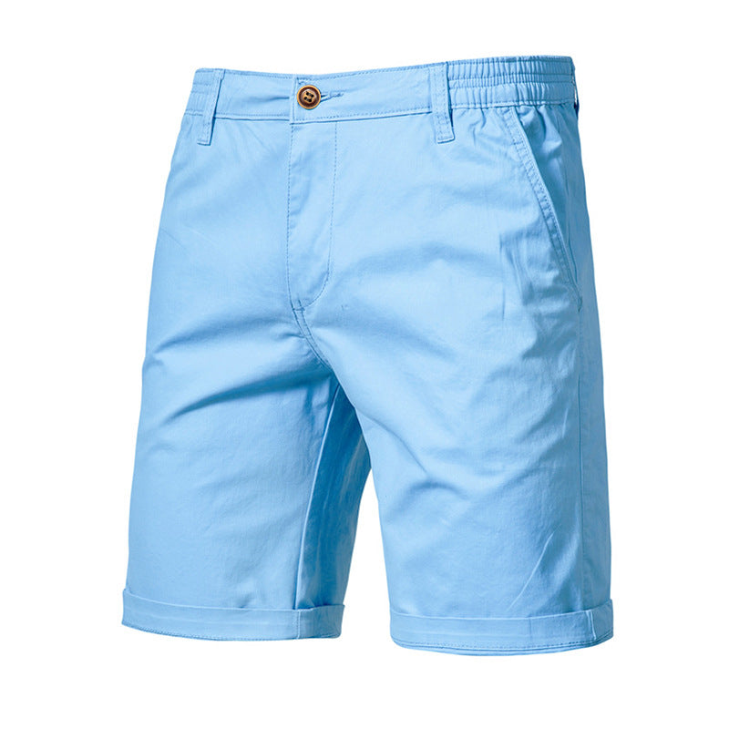 Wholesale Men Ivy Style Basic Simple Solid Color Straight Casual Shorts