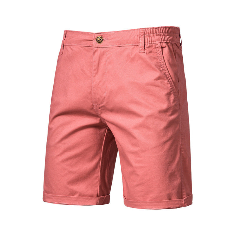 Wholesale Men Ivy Style Basic Simple Solid Color Straight Casual Shorts