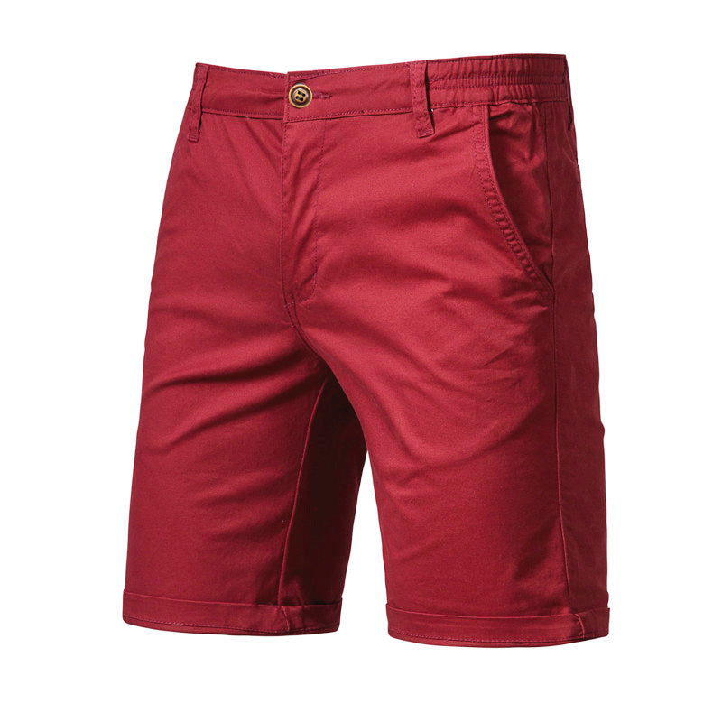 Wholesale Men Ivy Style Basic Simple Solid Color Straight Casual Shorts