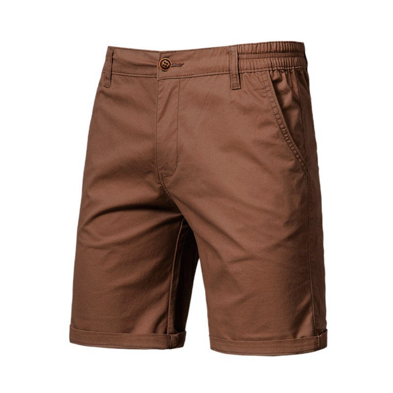 Wholesale Men Ivy Style Basic Simple Solid Color Straight Casual Shorts