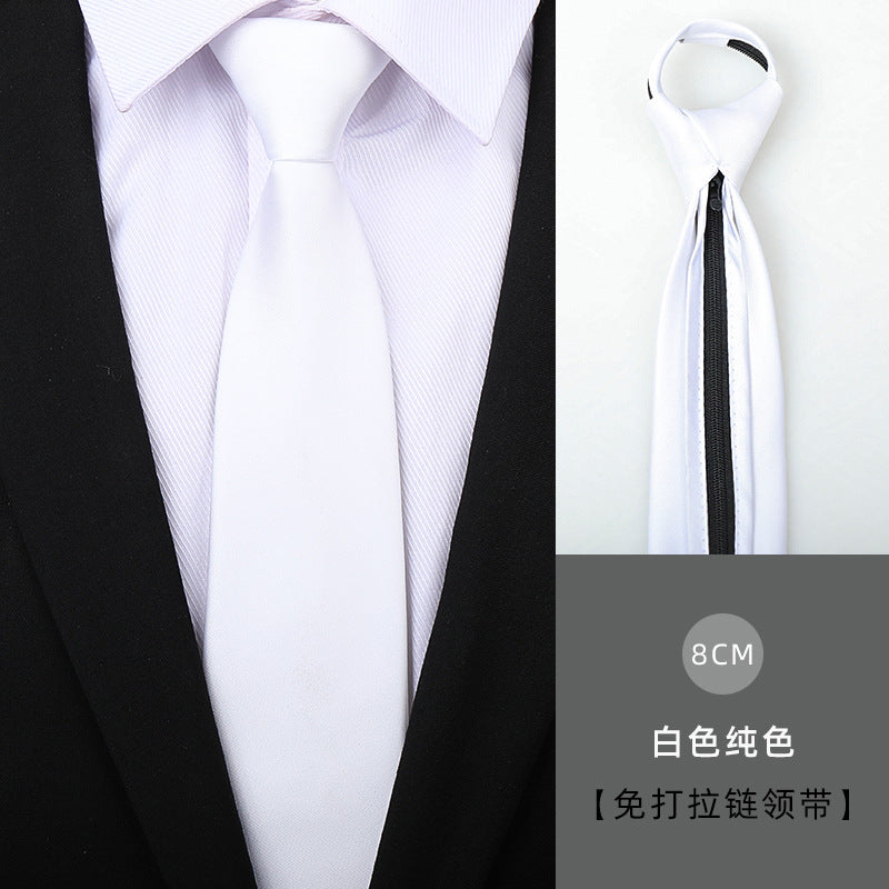 Wholesale Men Simple Fashion Stripe Zipper-Free Tie