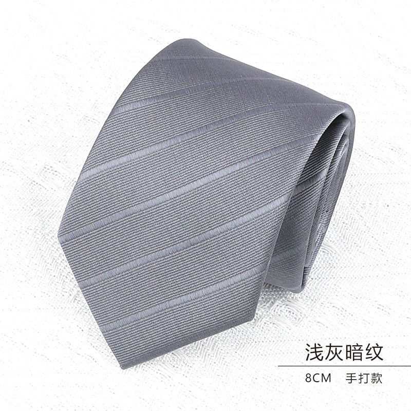 Wholesale Men Simple Fashion Stripe Zipper-Free Tie