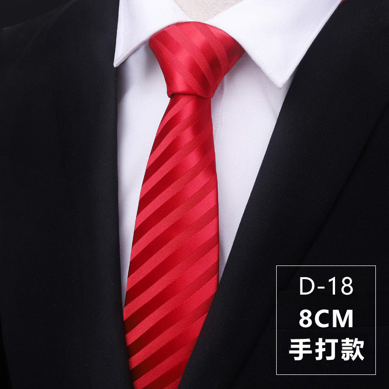 Wholesale Men Simple Fashion Stripe Zipper-Free Tie