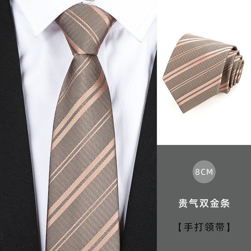 Wholesale Men Simple Fashion Stripe Zipper-Free Tie