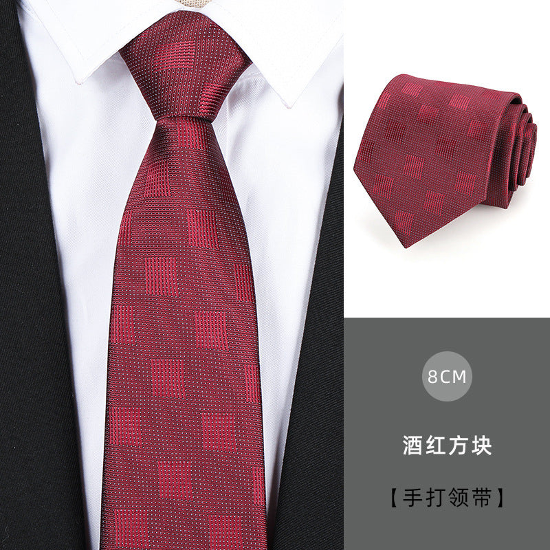 Wholesale Men Simple Fashion Stripe Zipper-Free Tie