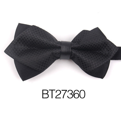 Wholesale Men Fashion Scream Double Layer Polyester Jacquard Bow Tie