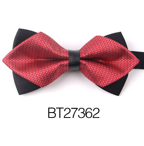 Wholesale Men Fashion Scream Double Layer Polyester Jacquard Bow Tie