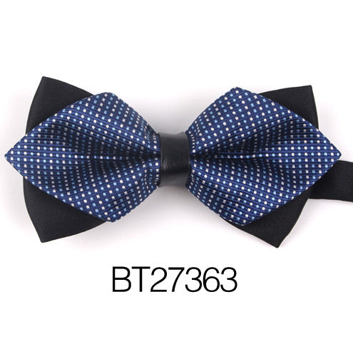 Wholesale Men Fashion Scream Double Layer Polyester Jacquard Bow Tie