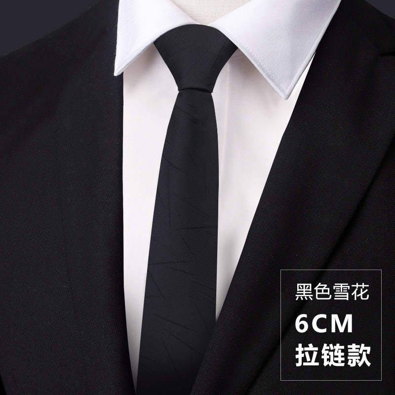 Wholesale Men Simple Fashion Stripe Zipper-Free Tie