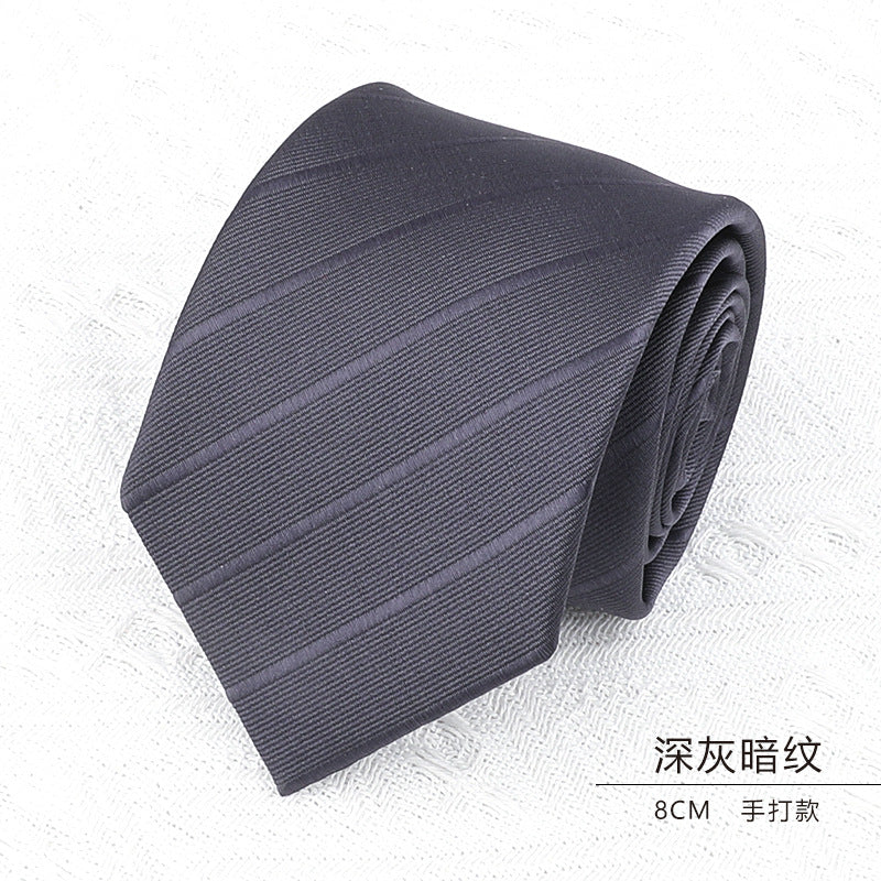 Wholesale Men Simple Fashion Stripe Zipper-Free Tie