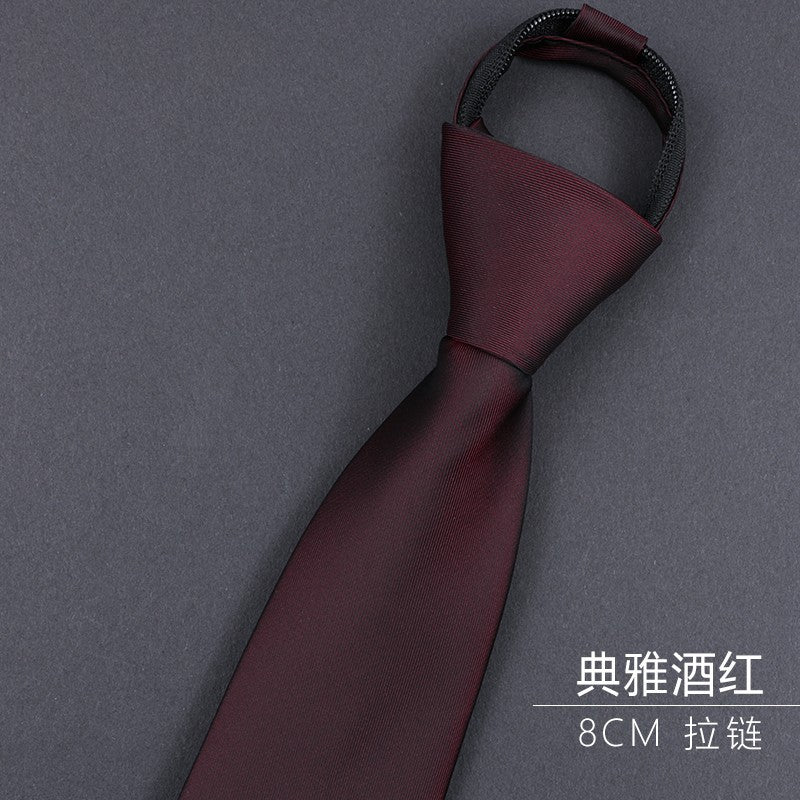 Wholesale Men Simple Fashion Stripe Zipper-Free Tie