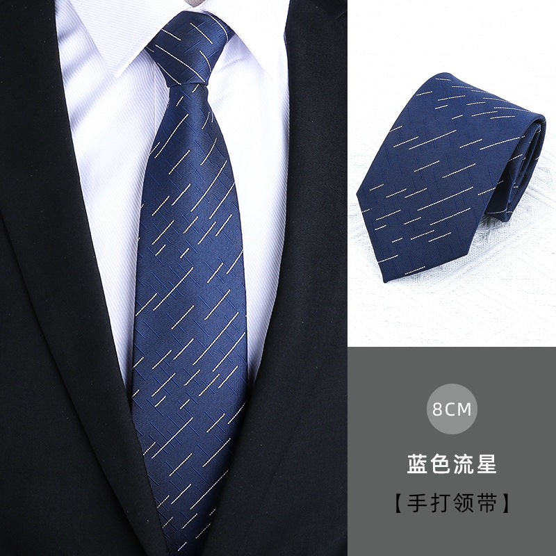 Wholesale Men Simple Fashion Stripe Zipper-Free Tie