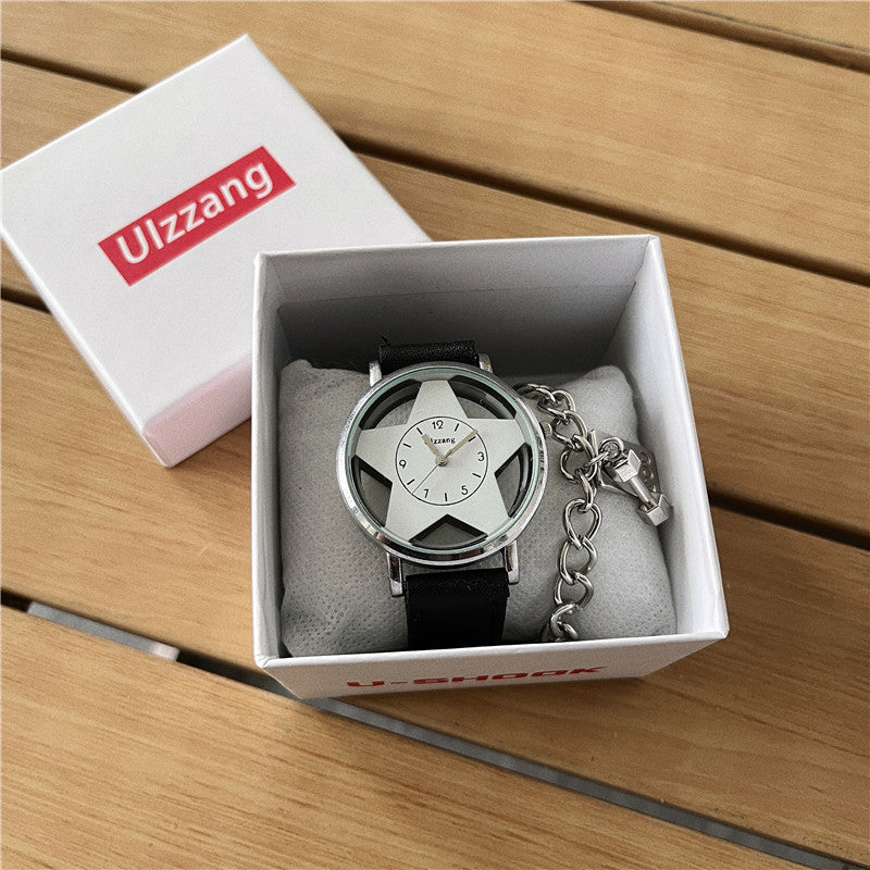 Wholesale Men'S And Women'S Fashion Casual Round Dial Hollow Quartz Watch