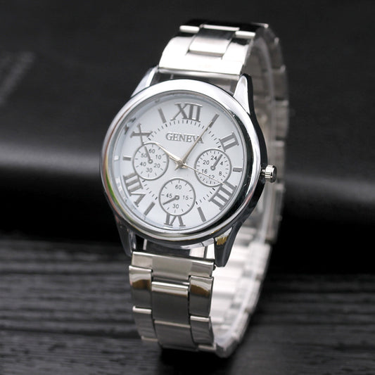 Wholesale Men Classic Round Dial Steel Band Casual Alloy Watch