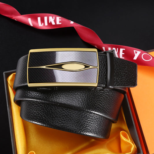 Wholesale Men Fashion Casual Business Litchi Grain Automatic Buckle PU Belt