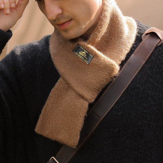 Wholesale Winter Men Cashmere Warm Knitted Scarf