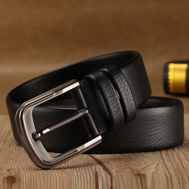 Wholesale Men Casual Sports Versatile PU Square Pin Buckle Belt