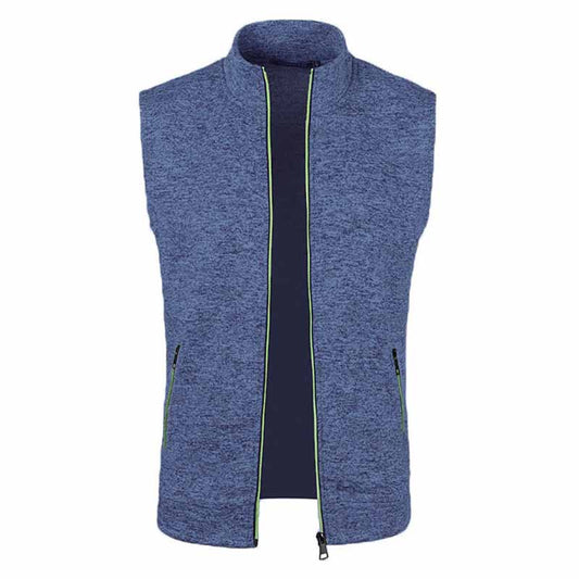 Wholesale Men Fashion Casual Basic Knitted Sleeveless Stand Collar Vest