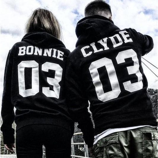 Wholesale Valentine Day Simple Fashion Back Alphanumeric Print Long Sleeve Hoodies For Couples