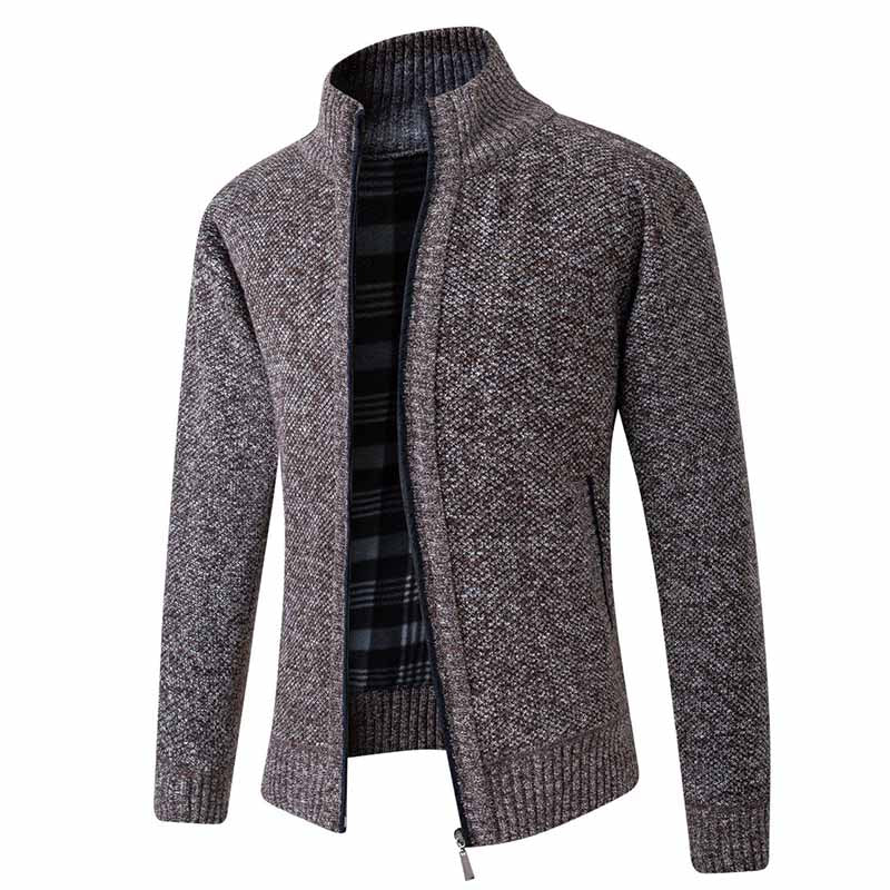 Wholesale Men Autumn Winter Fashion Casual Solid Color Long Sleeve Turtle Neck Knitwear Coat