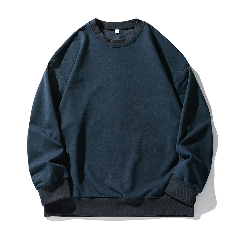 Wholesale Men Fashion Casual Basic Solid Color Long Sleeve Round Neck Sweatshirts