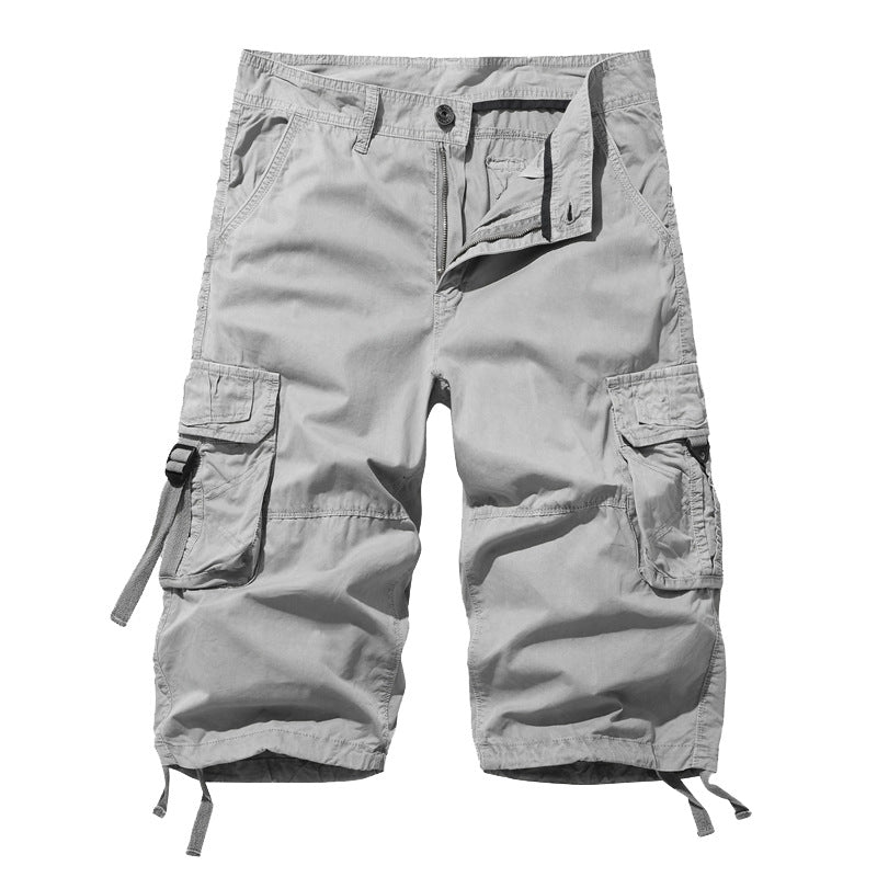 Wholesale Men'S Casual Loose Multi-Pocket Solid Color Shorts