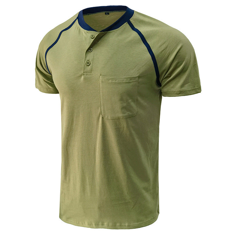 Wholesale Fashion Men'S Short Sleeve Round Neck Solid Color T-Shirt