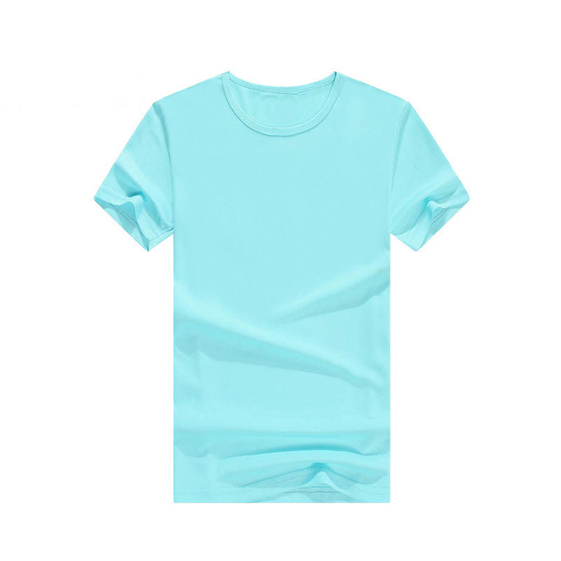 Wholesale Men Casual Quick-Drying Solid Color Round Neck Short-Sleeved T-Shirt