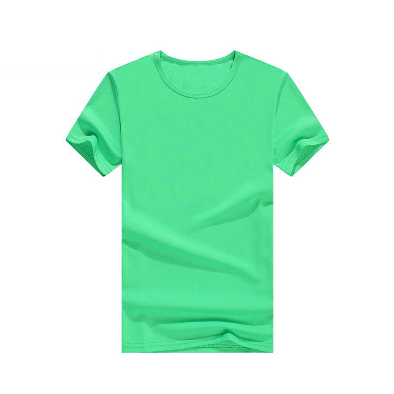 Wholesale Men Casual Quick-Drying Solid Color Round Neck Short-Sleeved T-Shirt