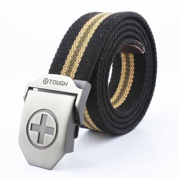 Wholesale Men Casual Outdoor Canvas Automatic Buckle Belt