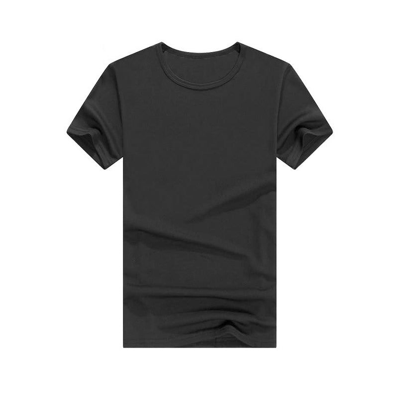 Wholesale Men Casual Quick-Drying Solid Color Round Neck Short-Sleeved T-Shirt