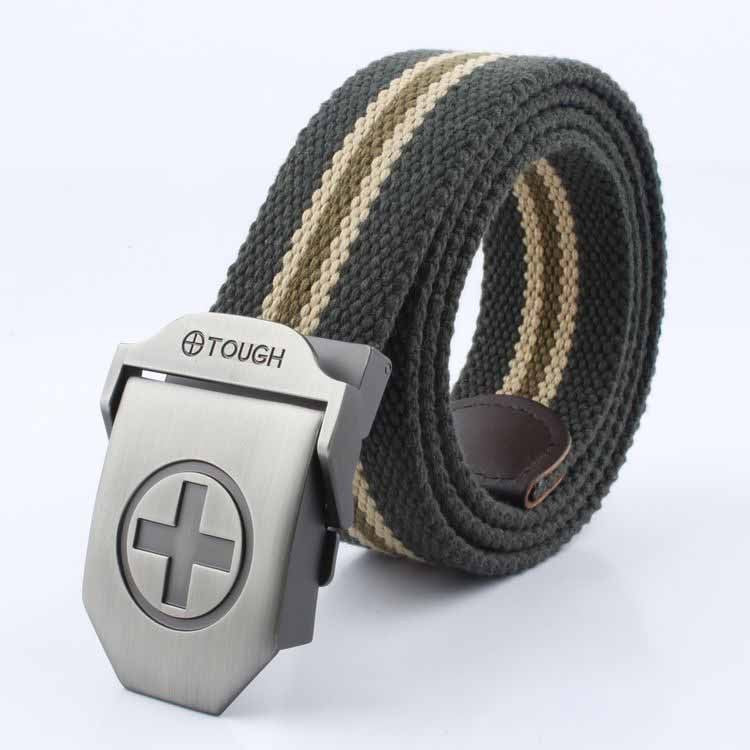 Wholesale Men Casual Outdoor Canvas Automatic Buckle Belt