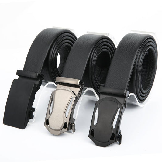 Wholesale Men Fashion Simple Automatic Buckle Imitation Leather Belt