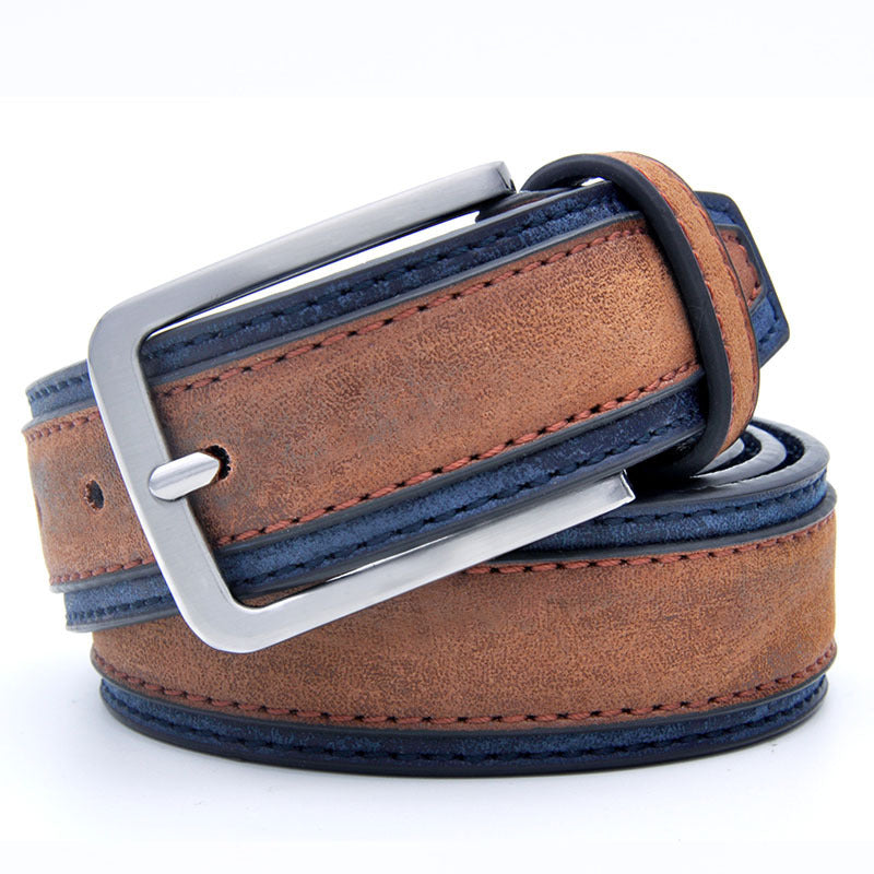 Wholesale Men Causal Solid Color PU Belt