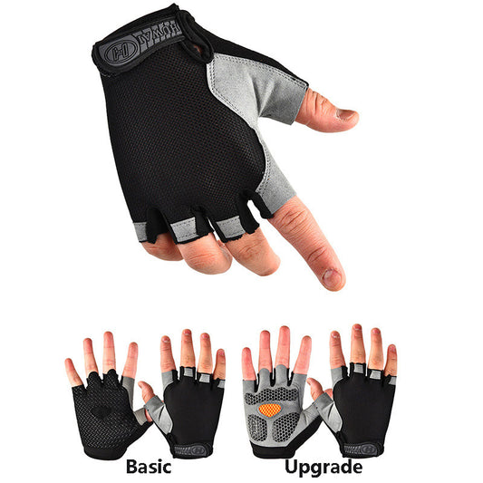 Wholesale Unisex Summer Sporty Color Blocking Sunscreen And Anti-skid Half-finger Gloves