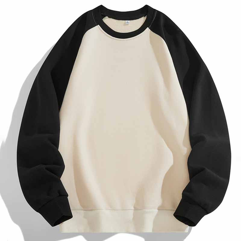 Wholesale Men Fashion Casual Basic Color Matching Plus Size Long Sleeve Round Neck Sweatshirts