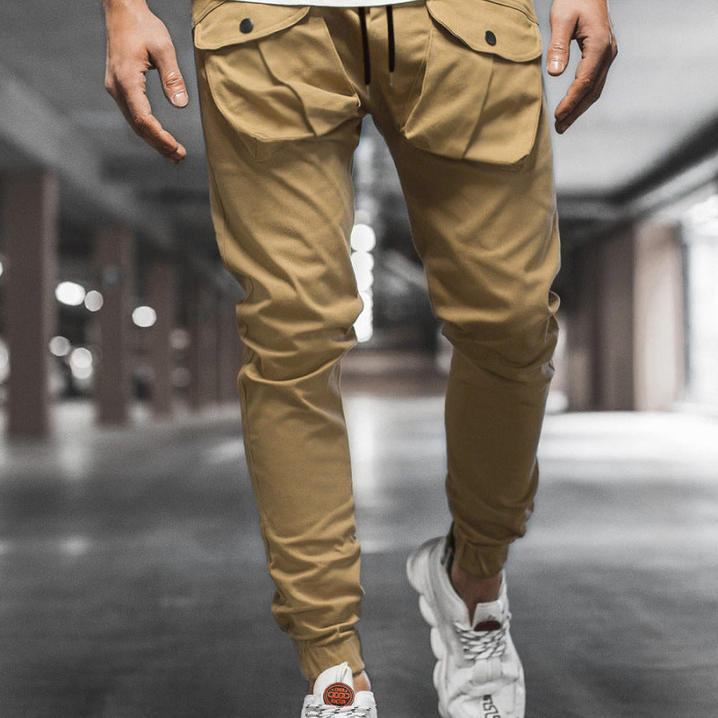 Wholesale Men Fashion Drawstring Skinny Pocket Trousers